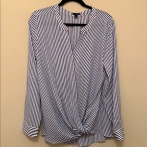 Ann Taylor Cross Front Blouse